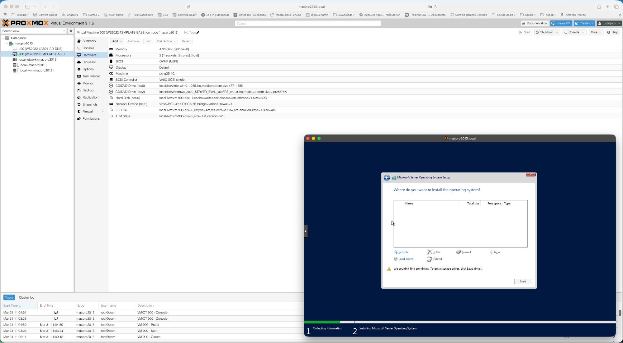Windows Setup zonder schijf zichtbaar